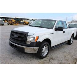 2013 FORD F150 Pickup Truck; VIN/SN:1FTEX1CM8DKE99694 -:- ext. cab, V6 gas, A/T, AC, 46,575 miles