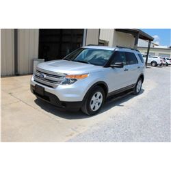 2014 FORD EXPLORER; VIN/SN:1FM5K8B82EGB80089 -:- 4x4, V6 gas, A/T, AC, 3rd row seating, 82,455 miles