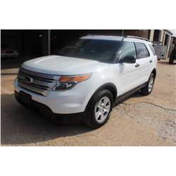 2013 FORD EXPLORER; VIN/SN:1FM5K8B84DGC96442 -:- 4x4, V6 gas, A/T, AC, 3rd row seating, 68,843 miles