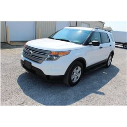 2013 FORD EXPLORER; VIN/SN:1FM5K8B87DGC40883 -:- 4x4, V6 gas, A/T, AC, 3rd row seating, 75,716 miles