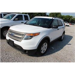 2013 FORD EXPLORER; VIN/SN:1FM5K8B80DGC45634 -:- 4x4, V6 gas, A/T, AC, 3rd row seating, 80,516 miles