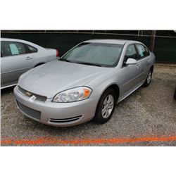 2012 CHEVROLET IMPALA; VIN/SN:2G1WF5E31C1331518 -:- V6 gas, A/T, AC, 112,794 miles