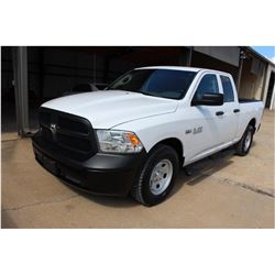2015 DODGE 1500 Pickup Truck; VIN/SN:1C6RR6FT2FS742146 -:- ext. cab, V8 gas, A/T, AC, 62,874 miles