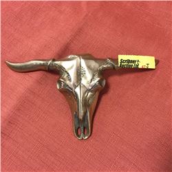 Belt Buckle: Long Horn Skull