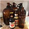 Image 1 : Brown Jug Grouping (6) (Incl. Calgary Beer Bottle Full & Alta 39 Full)