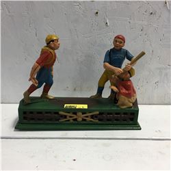 Cast Iron Coin Bank "Baseball" (Reproduction)