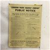 Image 1 : CPR Public Notice Poster 1953-54