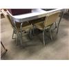 Image 1 : Chrome Table & 4 Chairs (Table has 1 Leaf)