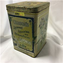 Gibson's Linseed Liquorice & Chloroform Lozenge Tin