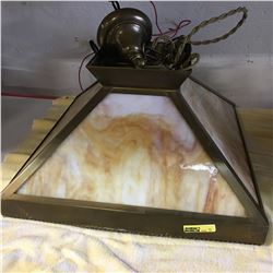 Slag Glass Light Fixture