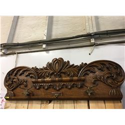 Oak Decorative Wall Mount Coat Hanger