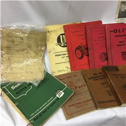 Tray Lot: Tractor Manuals, Dry Cell Battery, Retro Windshield Deflectors