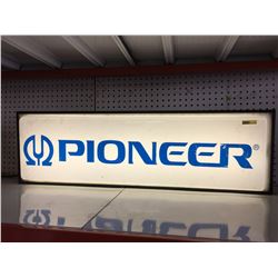 Light Up "Pioneer" Sign (11"H x 36" W x 4" D)