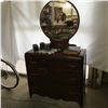 Image 1 : 3 Drawer Dresser w/Round Mirror