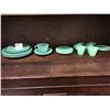 Image 1 : Jadeite Glassware (2 Different Patterns) (25 Pieces)