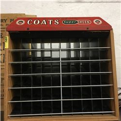 "Coats Super Sheen" Counter Top Store Display