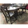 Image 1 : Jacobean/Barley Twist Dining Table (3 Leaves) & Chairs (5 Dining & 1 Arm) (Maker: Owen Sound Chair C