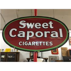 Oval Porcelain Double Sided Sign "Sweet Caporal Cigarettes" (5' x 3')