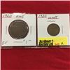 Image 1 : Canada One Cent - 1920 Large Cent & 1920 Small Cent