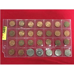 Mixed Canada/US Coins : Sheet of 28