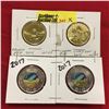 Image 1 : Canada Loonie 2016 (2) & Canada Toonie (colorized) 2017 (2)