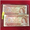Image 1 : Canada $2 Bills: Crow/Bouey S/N#ARA7590510 Crow/Bouey S/N#ARA2545793