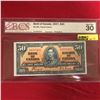 Image 1 : Bank of Canada 1937 $50 Bill - BCS Graded VF30 "Changeover" S/N#BH4505402 (NOTE: Grading Error - sho