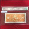 Image 2 : Bank of Canada 1937 $50 Bill - BCS Graded VF30 "Changeover" S/N#BH4505402 (NOTE: Grading Error - sho
