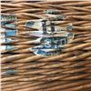 Image 4 : Heavy Wicker Shipping Chest - Label "Norddeutscher Lloyd - Shipping from Bremen Germany to New York 