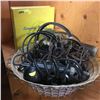 Image 1 : Basket Lot - Vintage Headphones, Microphone, Insulator, Telephone Alberta Book