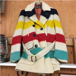 Hudson's Bay Coat "This Garment is Made from Genuine Hudson's Bay Point Blankets"