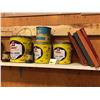 Image 1 : Kitchen Grouping ! Gainers' Pure Lard Tins (3), Alberta Honey Tin, Royal Shield Tins (2) + 5 Cook Bo