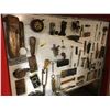 Image 1 : Hand Crafted Display Board w/Variety of Interesting Antique Items !!!