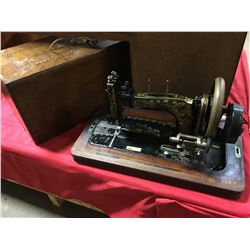 Hand Crank Table Top Sewing Machine "Frister & Rossmann"