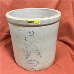 3 Gallon Union Stoneware "Leaves" Crock