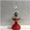 Image 1 : Red/White Coal Oil Lamp