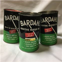 Oil Quart Tin Trio  Bardahl Additive Motor Oil  (Empty)