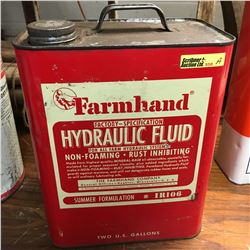 Hyd Oil Tin : 2 Gallon "Farmhand"