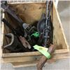 Image 1 : Wooden Egg Crate w/Variety of Vintage Wrenches, etc !