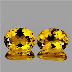 Natural AAA Golden Yellow Citrine Pair - FLawless