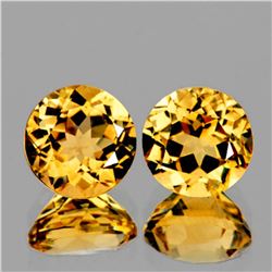 Natural Brilliant Golden Yellow Citrine Pair - Flawless