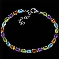 Natural Multi Gemstone Bracelet