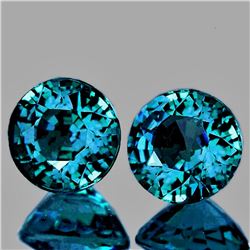 Natural Deep Blue Green Sapphire Pair 5.60 MM  Flawless