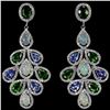 Image 1 : Natural  TANZANITE OPAL CHROME DIOPSIDE Earrings
