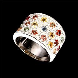 Natural Fancy Color Sapphire 41.53 Cts Ring