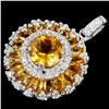 Image 1 : NATURAL ORANGISH YELLOW CITRINE Pendant
