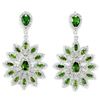Image 1 : NATURAL AAA GREEN CHROME DIOPSIDE Earrings