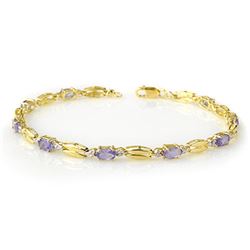 2.50 CTW Tanzanite Bracelet 10K Yellow Gold - REF-45N5Y - 11783