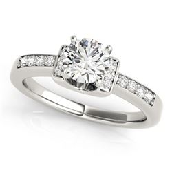 0.61 CTW Certified VS/SI Diamond Solitaire Ring 18K White Gold - REF-119N3Y - 27435