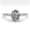 Image 1 : 1.0 CTW VS/SI Oval Diamond Solitaire Engagement Ring 18K White Gold - REF-283H5A - 35748